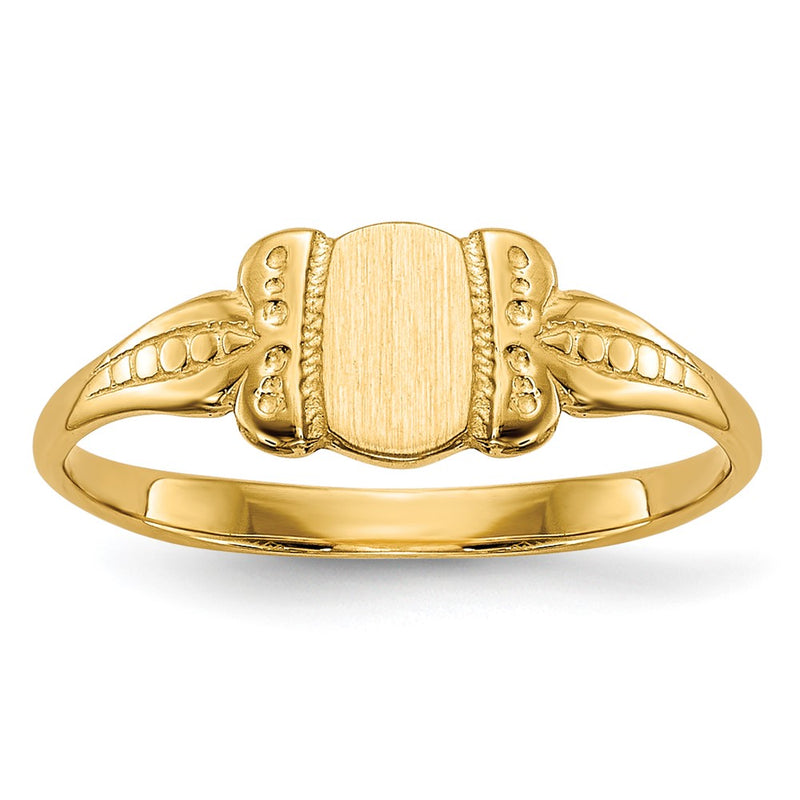 14K Yellow Gold Childs Signet Ring