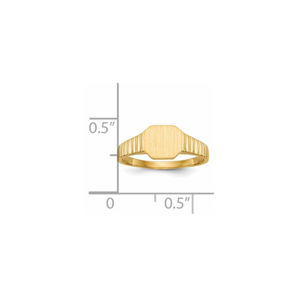 14K Yellow Gold Child's Signet Ring