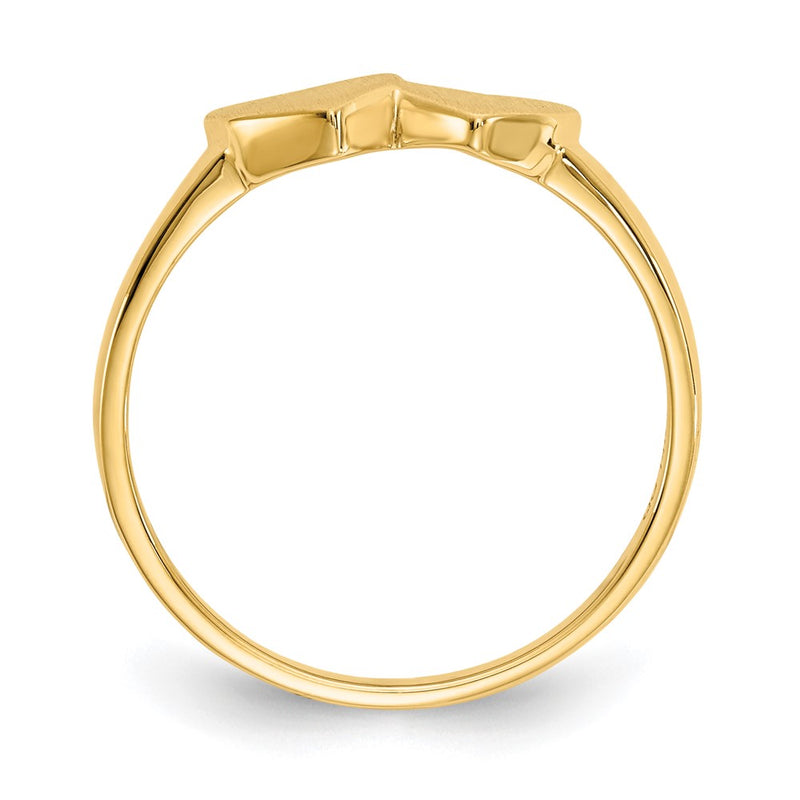 14K Yellow Gold 11.5 x 5x5mm Open Back Signet Ring