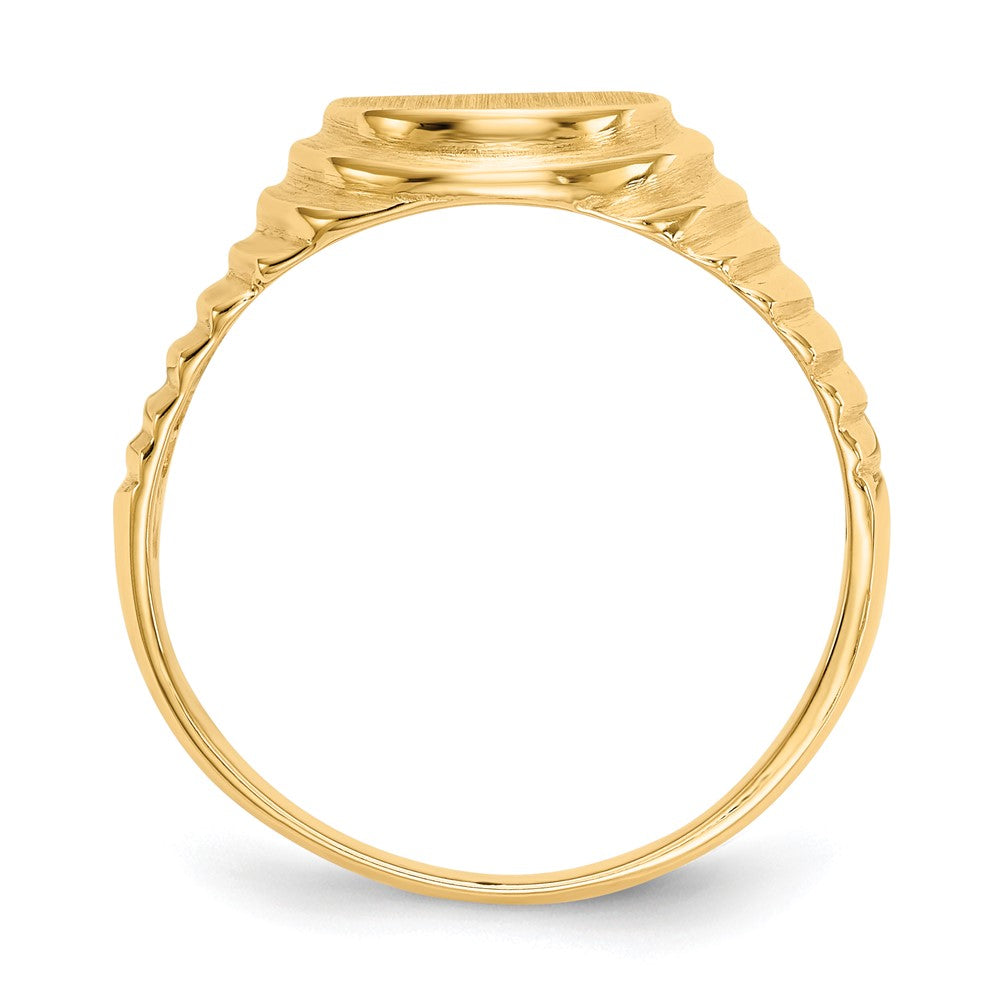 14K Yellow Gold 10.5x9.5mm Open Back Men's Signet Ring