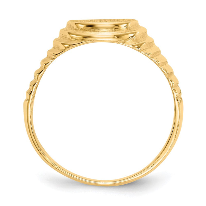 14K Yellow Gold 10.5x9.5mm Open Back Men's Signet Ring