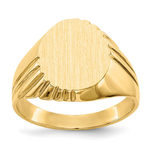 14K Yellow Gold Men's signet Ring