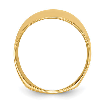 14K Yellow Gold Polished Dome Ring