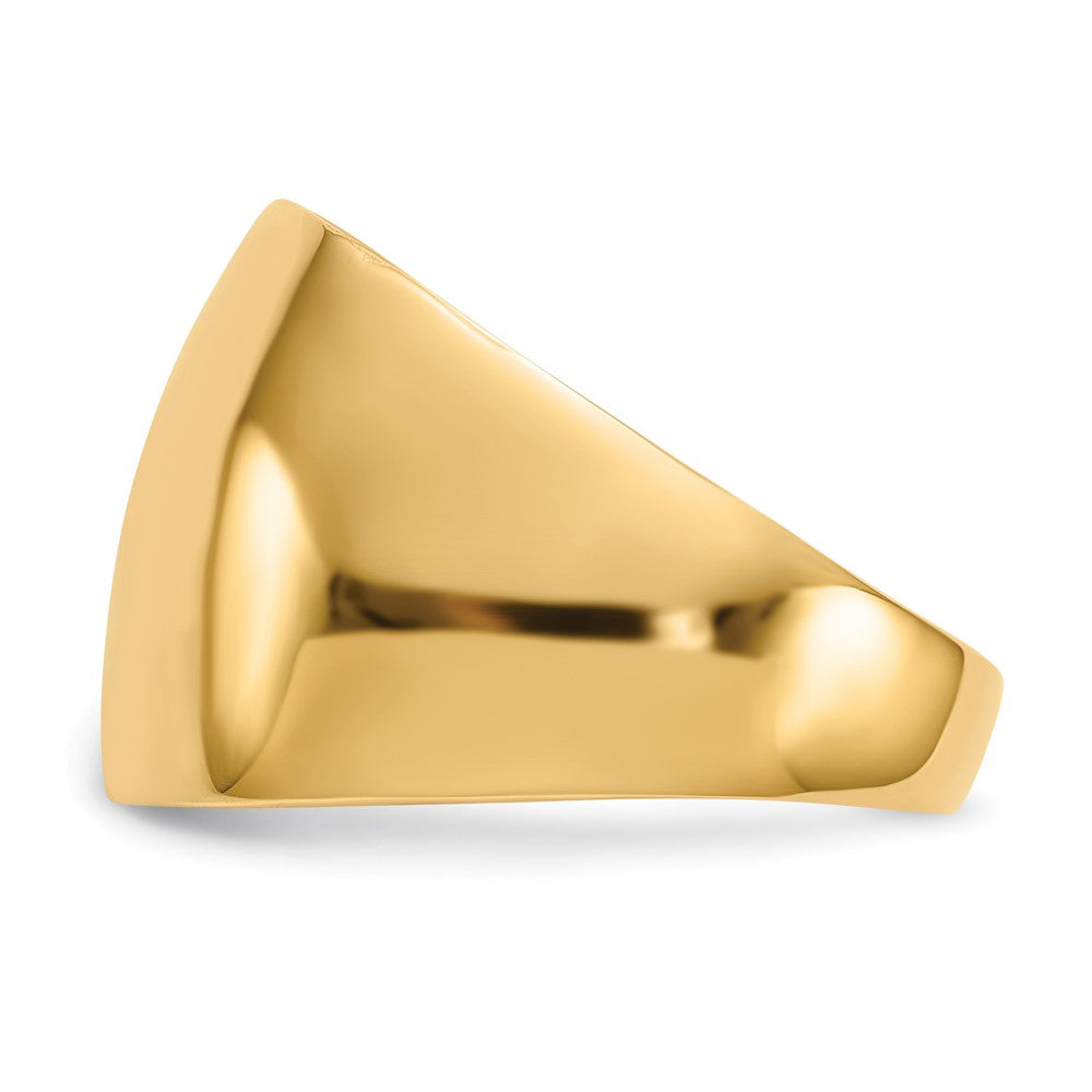 14K Yellow Gold Polished Dome Ring