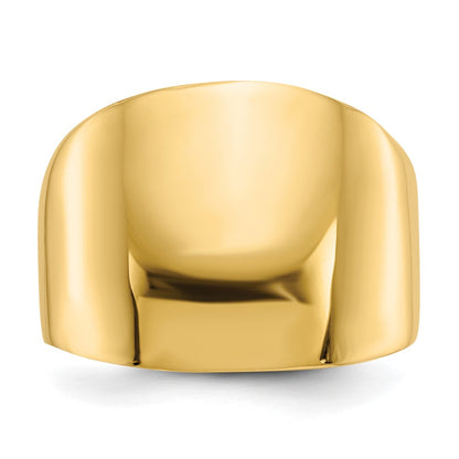 14K Yellow Gold Polished Dome Ring
