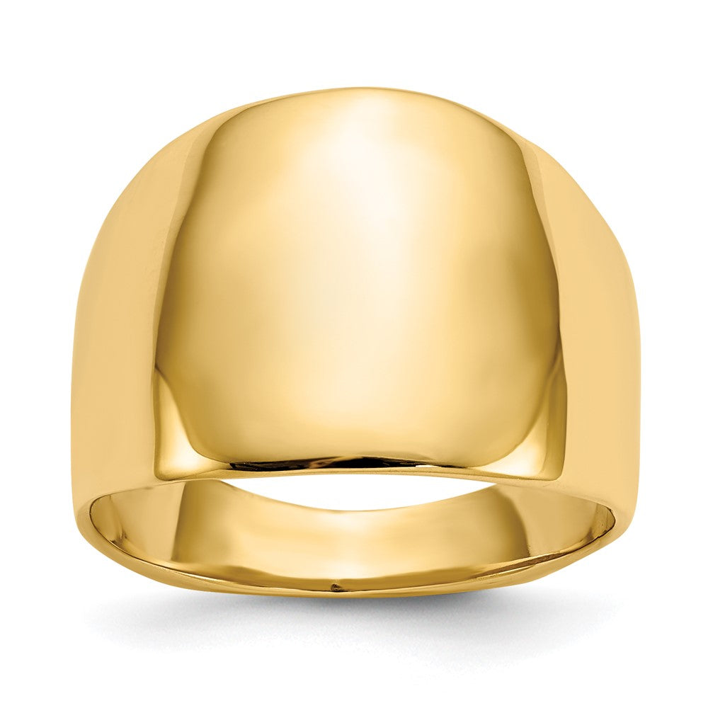 14K Yellow Gold Polished Dome Ring