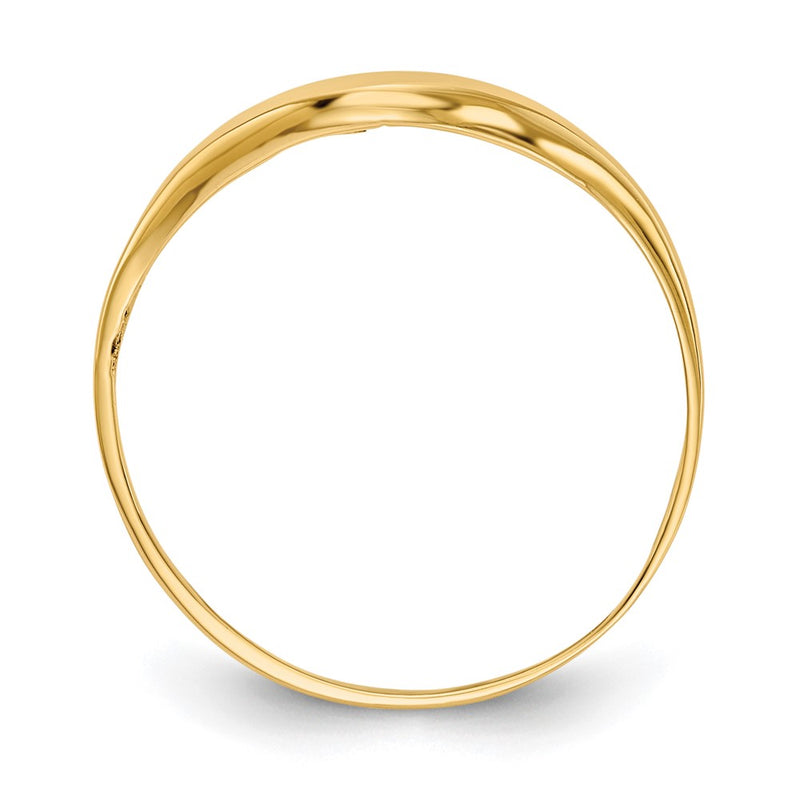 14K Yellow Gold Polished Dome Ring