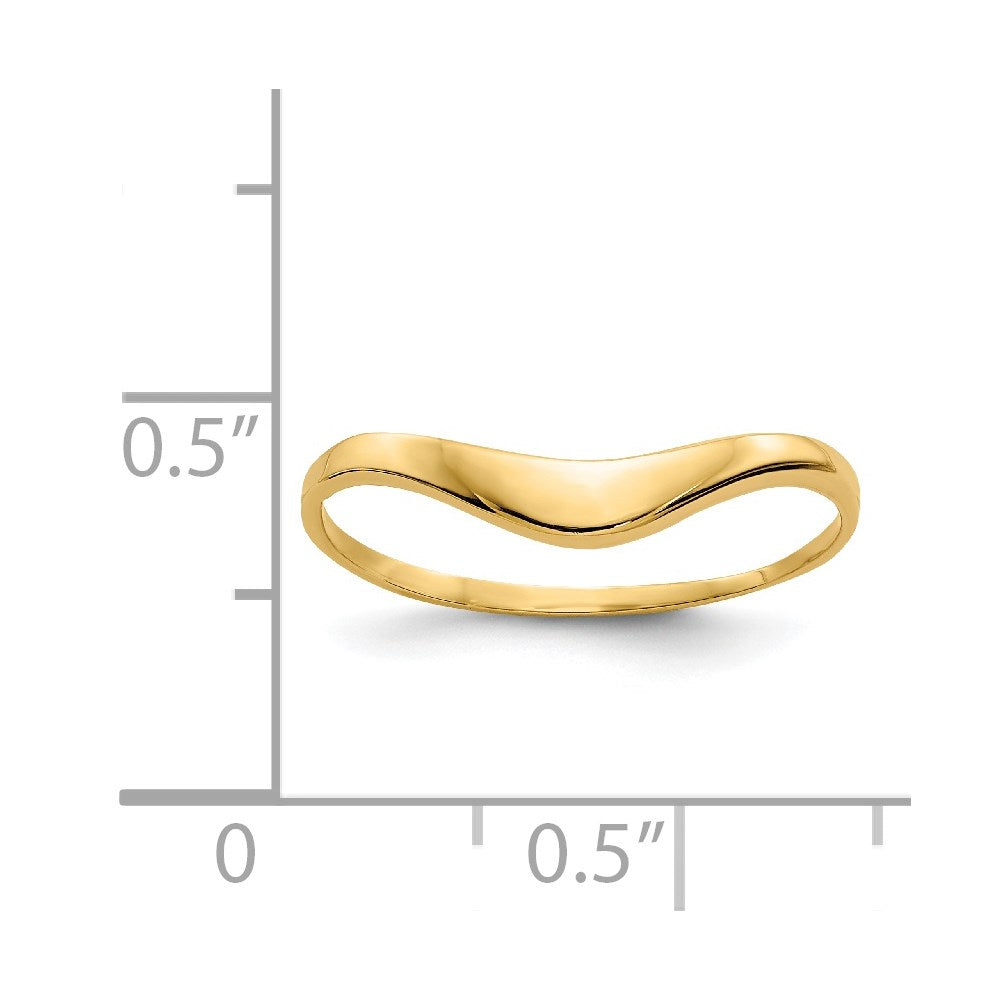 14K Yellow Gold Polished Dome Ring