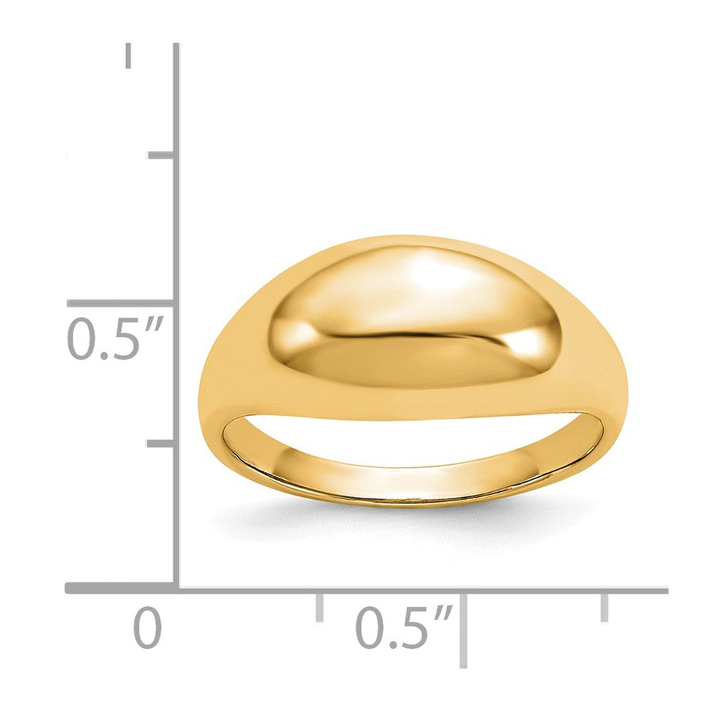 14K Yellow Gold Polished Dome Ring