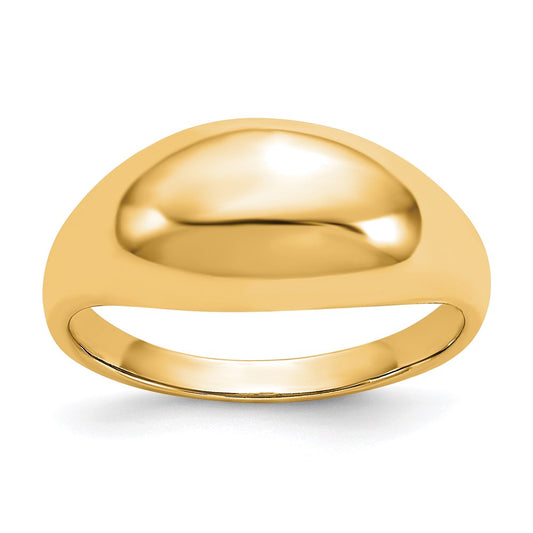 14K Yellow Gold Polished Dome Ring