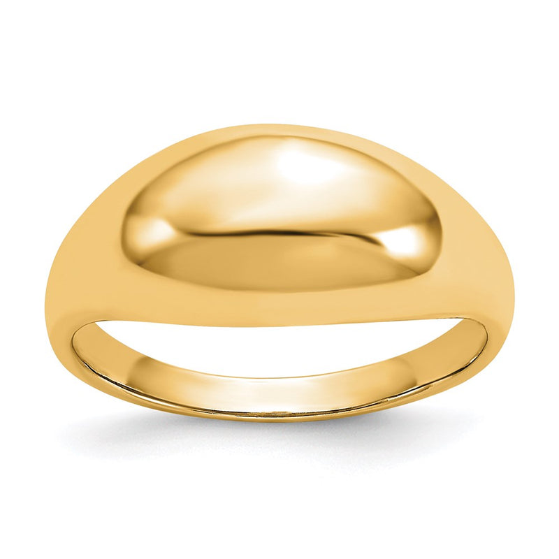 14K Yellow Gold Polished Dome Ring