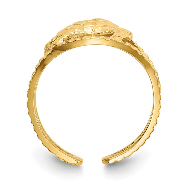 14k Yellow Gold Turtle Toe Ring