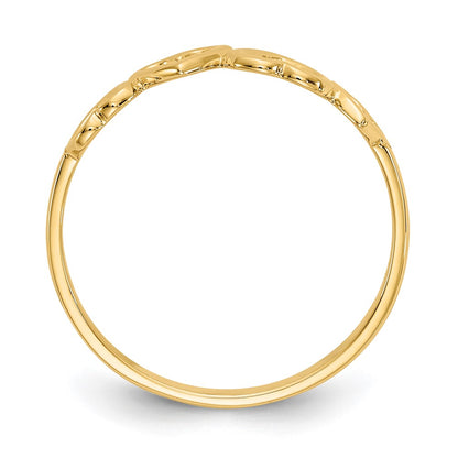14K Yellow Gold Heart Ring