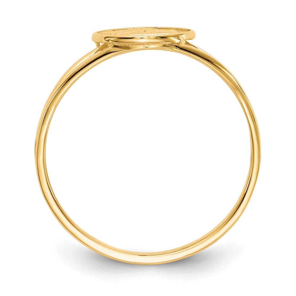 14K Yellow Gold Polished Angel Ring