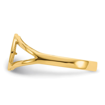 14K Yellow Gold Polished Angel Ring