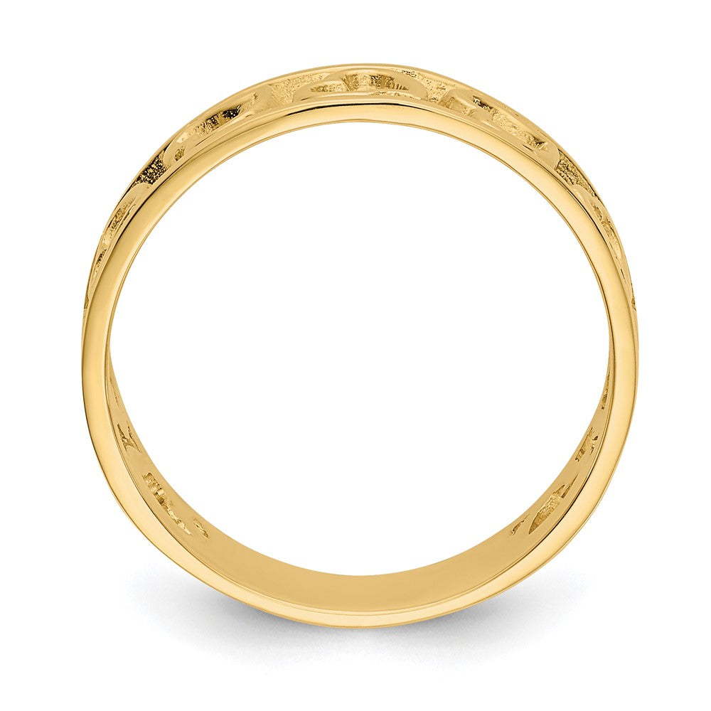 14K Yellow Gold Heart Ring