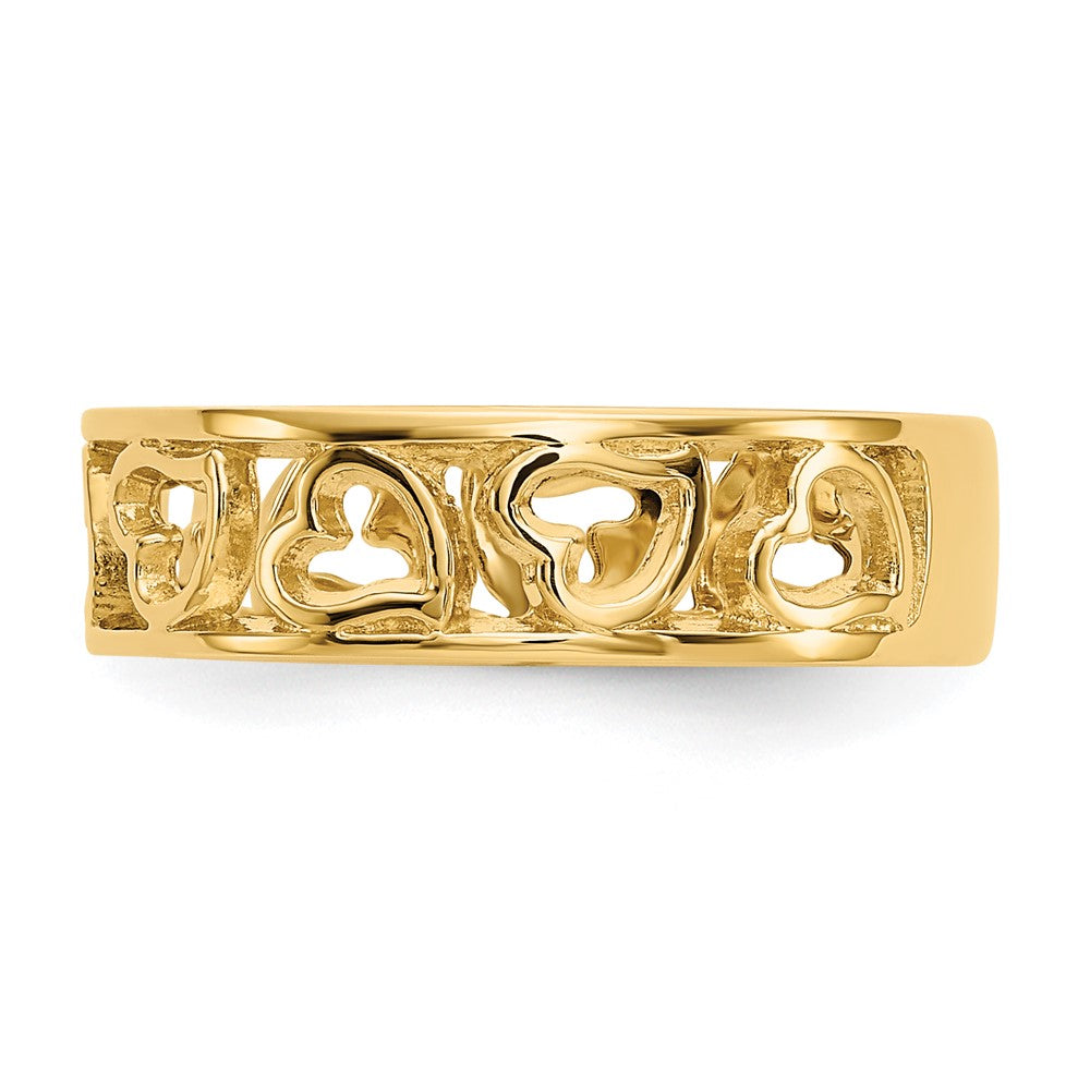 14K Yellow Gold Heart Ring
