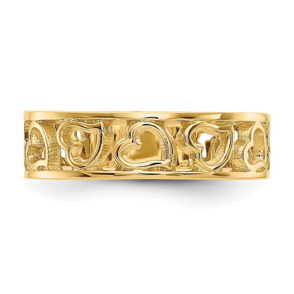 14K Yellow Gold Heart Ring