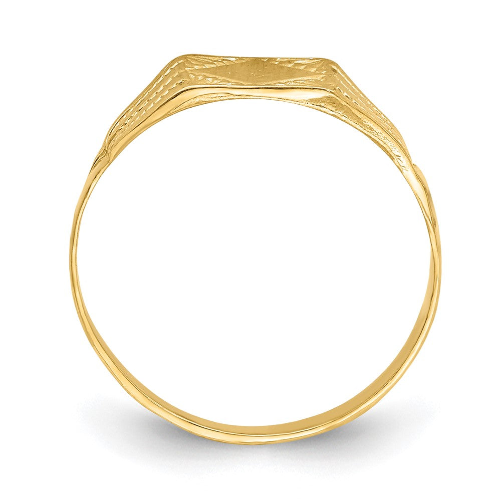 14k Yellow Gold Square Baby Band Ring