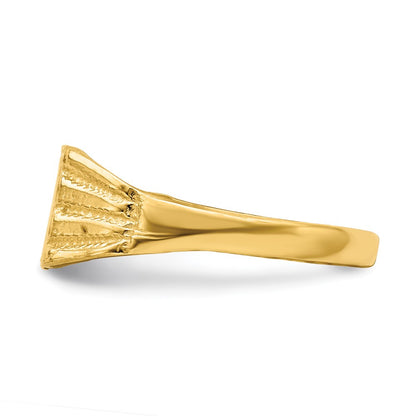 14k Yellow Gold Square Baby Band Ring