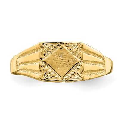 14k Yellow Gold Square Baby Band Ring