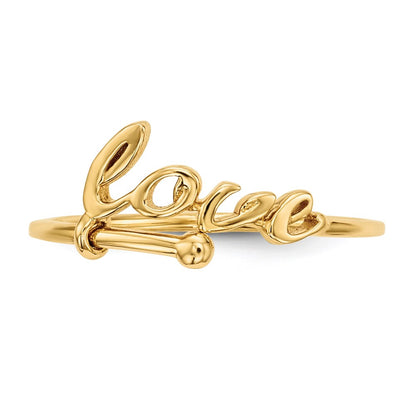 14K Yellow Gold Polished Love Ring