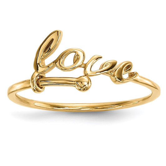 14K Yellow Gold Polished Love Ring