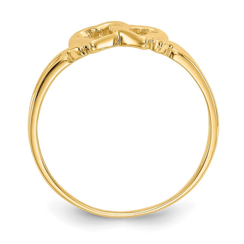 14K Yellow Gold Heart Ring