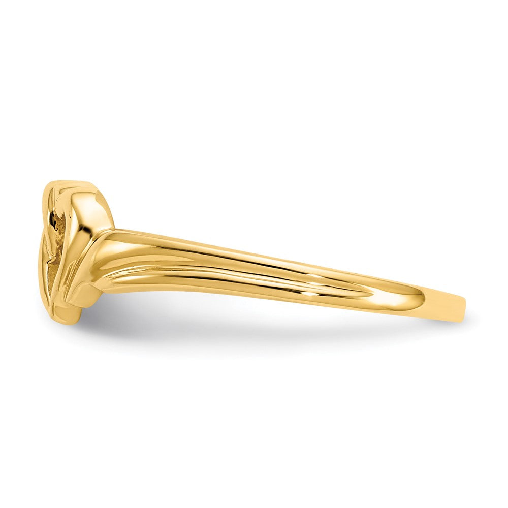 14K Yellow Gold Heart Ring