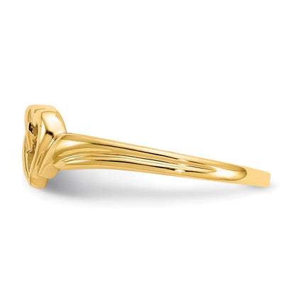 14K Yellow Gold Heart Ring