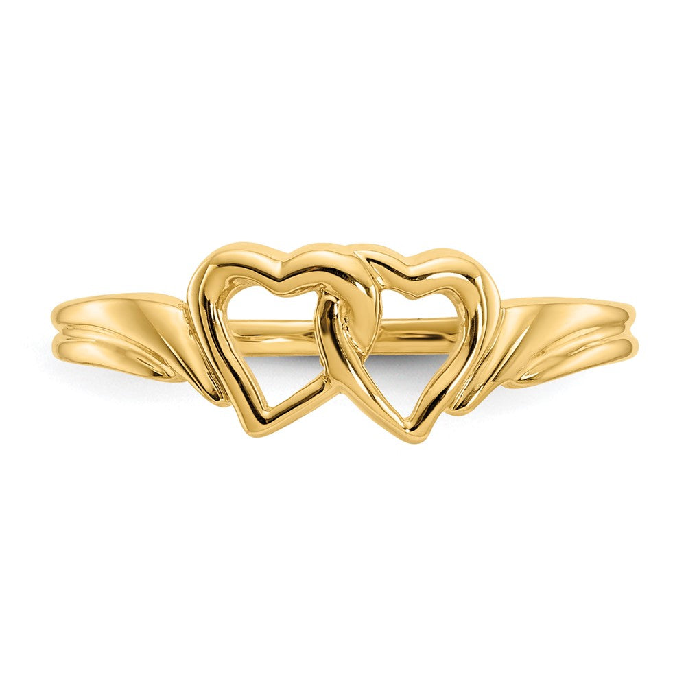 14K Yellow Gold Heart Ring