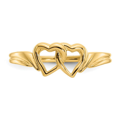 14K Yellow Gold Heart Ring