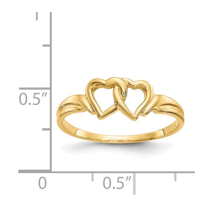 14K Yellow Gold Heart Ring
