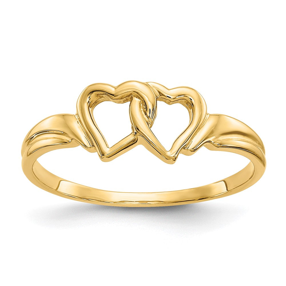 14K Yellow Gold Heart Ring