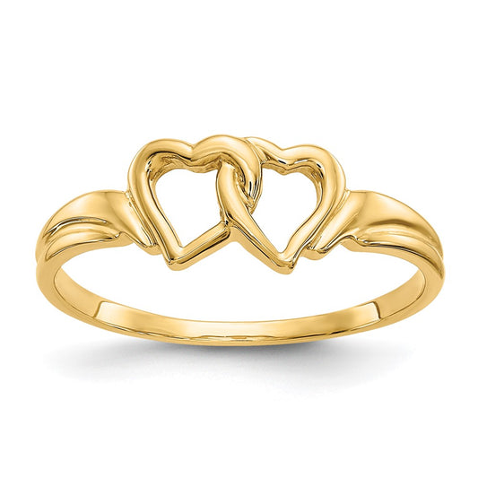 14K Yellow Gold Heart Ring