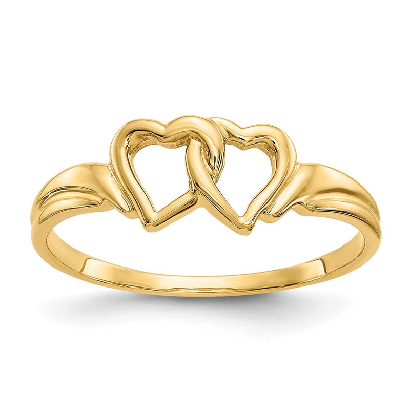 14K Yellow Gold Heart Ring