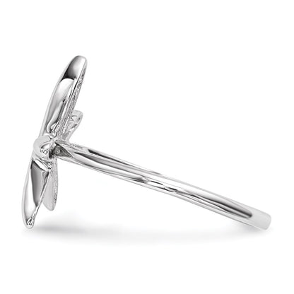 14k White Gold Polished Star Fish Ring