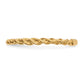 14K Yellow Gold Polished Twisted Rope Ring