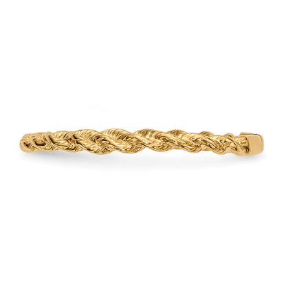 14K Yellow Gold Polished Twisted Rope Ring