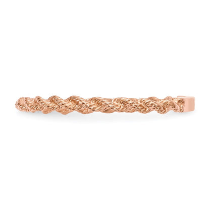 14k Rose Gold Polished Twisted Rope Ring