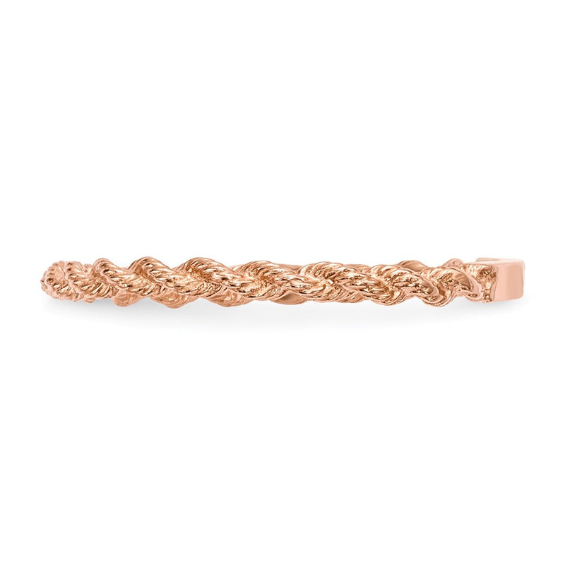 14k Rose Gold Polished Twisted Rope Ring