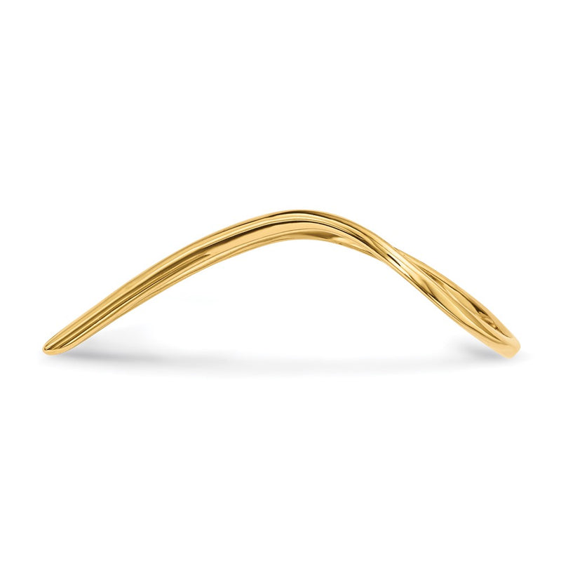14K Yellow Gold Chevron Shaped Ring