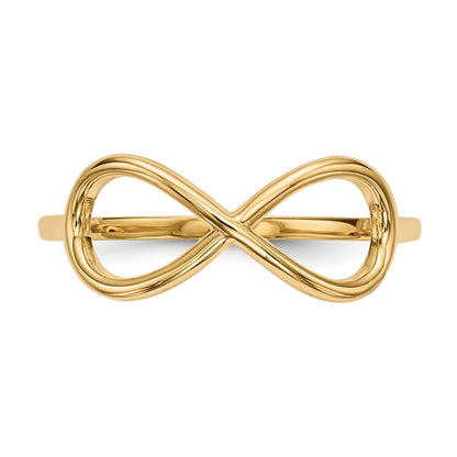 14k Gold Polished Infinity Ring