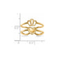 14K Yellow Gold Crown and Heart Double Shank Ring