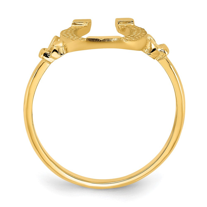 14K Yellow Gold Polished Horseshoe Ring