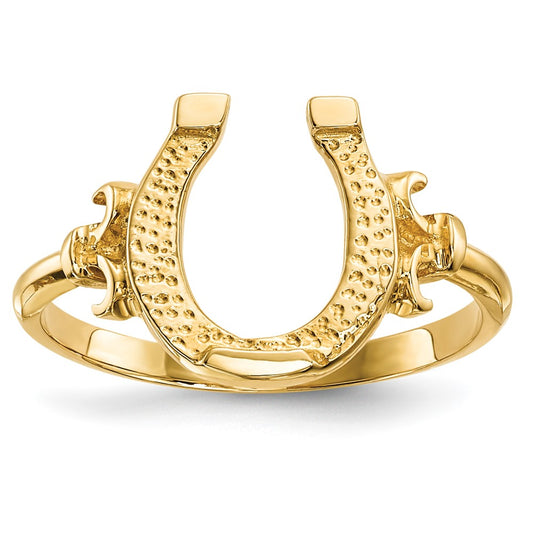 14K Yellow Gold Polished Horseshoe Ring