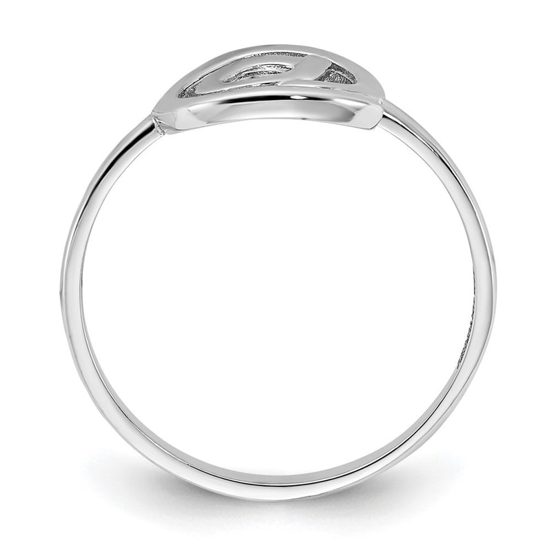 14k White Gold Polished @ Symbol Ring