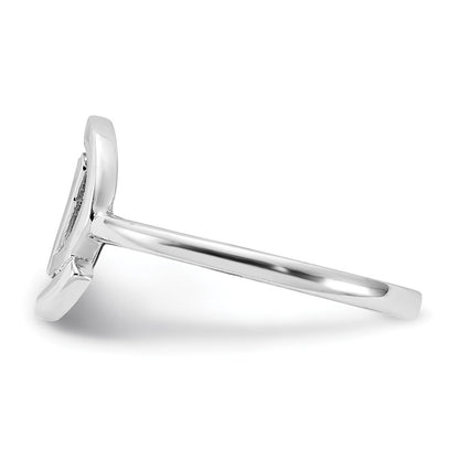 14k White Gold Polished @ Symbol Ring