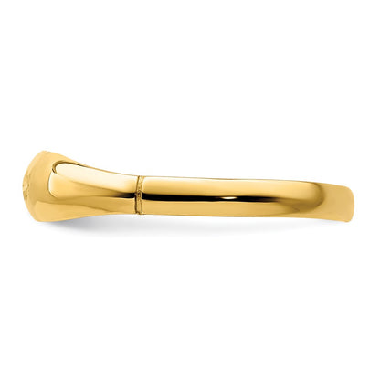 14K Yellow Gold D/C Band Ring