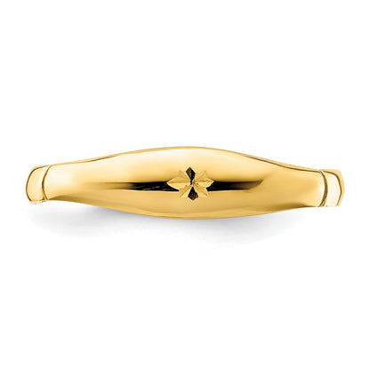 14K Yellow Gold D/C Band Ring